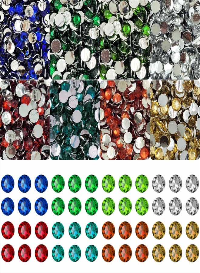INDIKONB 2800 Multicolor Rhinestones Flatback Pastable Kundan Stones Gemstones and Crystals for Art and Crafts, Jewellery Making, Clothes, Embroidery Material DIY kit (5 mm, Multicolor) || SR 5mm || - Image 1
